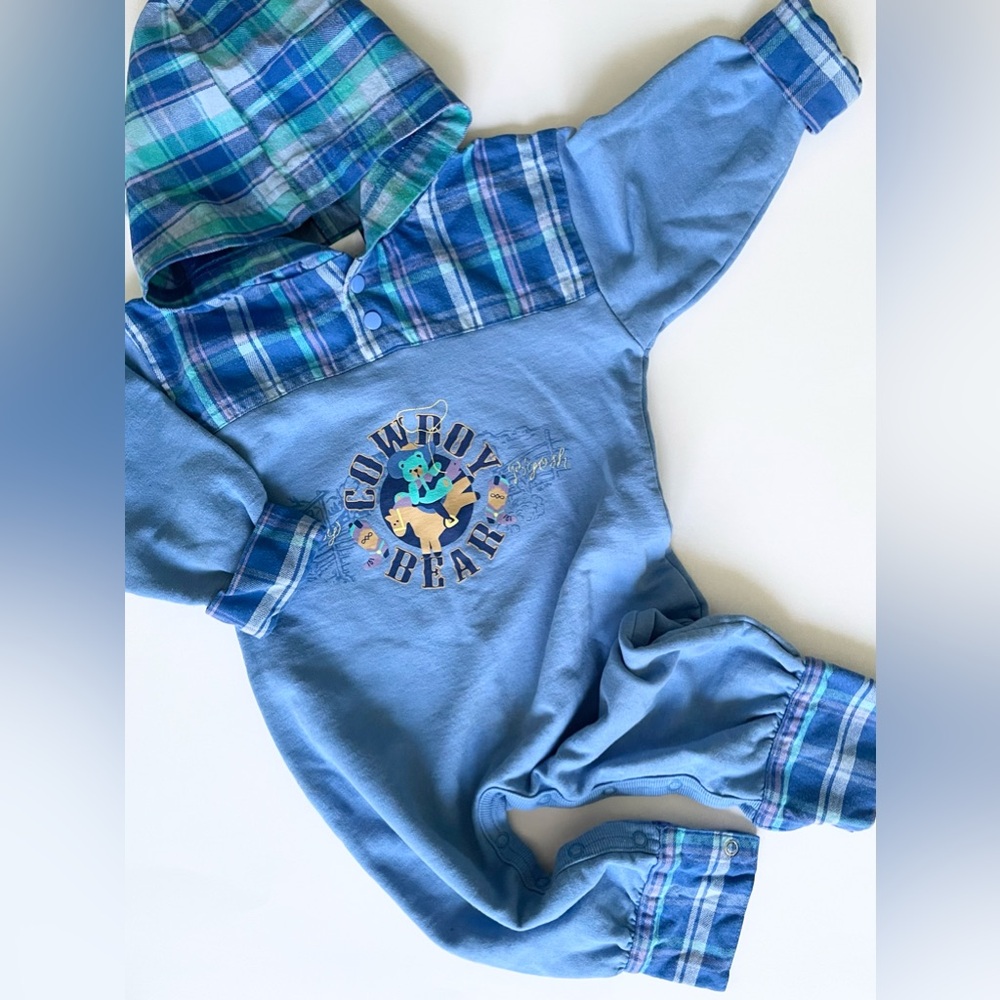 Vintage Oshkosh Cowboy Bear Romper 24m